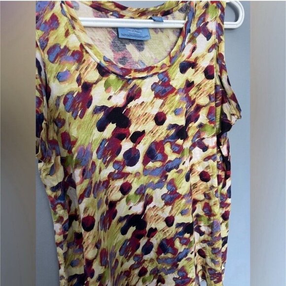 Vera Wang Multicolored Sleeveless Top Women's Size Large Designer Blouse - Picture 2 of 5